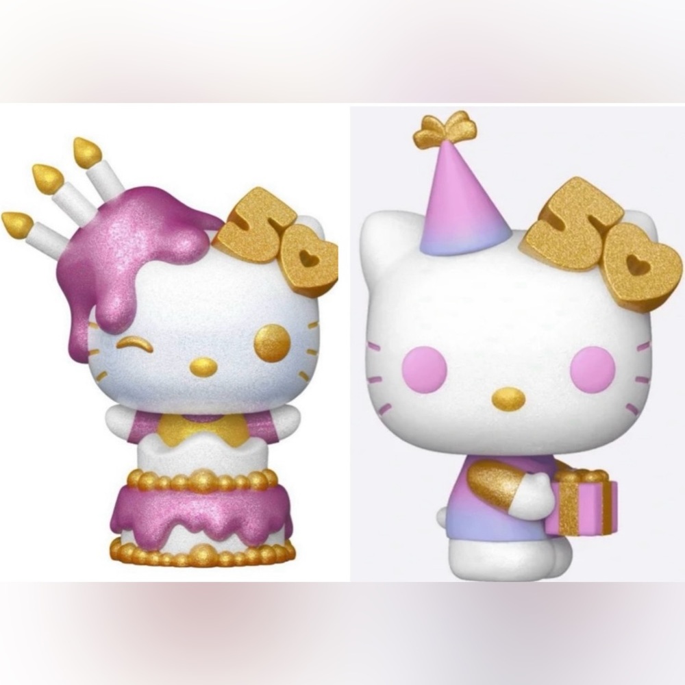 Hello Kitty Bundle 💎Diamond Collection💎 and Glitter 50thAnniversary Funko Pops